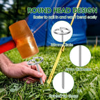 50pcs Landscape Fabric Pins, Bold 8 Gauge Galvanized Steel Garden Staples, Landscape Fabric Staples Tent Stakes Yard Stakes for Decoration Weed Barrier (50 X 6in)