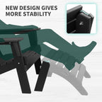 FUNBERRY Folding Adirondack Ottoman Set of 2, HDPE All Weather Outdoor Foot Rest, Easy Storage Patio Footstool, Ottomans and Footstools for Outside