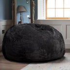 Bean Bag Chair, with Faux Rabbit Fur Cover for Teens and Kids, with Filling Memory Foam Bean Bag Chairs, Soft Faux Fur Fabric, 2.5 feet Round Fluffy Bean Bag Sofa Essential for Reading Games