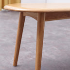 Natural Oak Wood Dining Bench, 39.37 x 11.81 x 16.14 Inches,Oak, Half-Round Design (39.37" Lx11.81 Wx16.14 H)