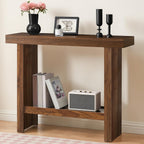 MAHANCRIS Console Table, 39.4'' Entryway Table for Hallway, Narrow Sofa Table Behind The Couch, Modern Foyer Tables for Entrance, Living Room, Corridor, Easy Assembly, Walnut CTZB16801