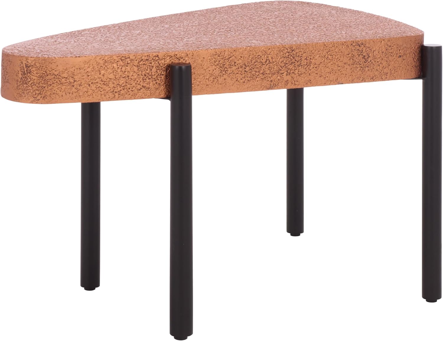 SAFAVIEH Home Collection - Sado Triangular Iron Accent Table in Brown & Black Finish, Mid-Century Modern Side Table (ACC3241A)