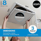 Simply 14x14x1 Air Filter, Merv 8, MPR 600, 12 Pack, Furnace Air Filter for HVAC (Actual Size: 13.75"x13.75"x0.75") DUST, Pet, & Allergy Control