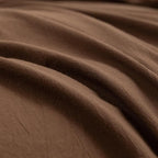 BESTOUCH Duvet Cover Set 100% Washed Cotton Linen Feel Super Soft Comfortable Chic Lightweight 2 PCs Home Bedding Set Solid Cocoa Brown Twin/Twin XL