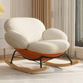 Recliner Rocking Chair, Upholstered Armchairs, Modern Wide Accent Chair, for Living Room, Bedroom, Balcony