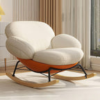 Recliner Rocking Chair, Upholstered Armchairs, Modern Wide Accent Chair, for Living Room, Bedroom, Balcony