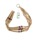 Mkono Macrame Plant Hanger Indoor 35 Inch Hanging Planter Basket Brown 1Pc