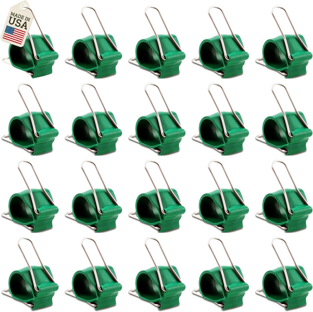 Reusable Greenhouse Clips Made in USA – Orchid Clips, Plant Support Clips & Cord Clips – Heavy-Duty, Weather-Resistant & Durable – Secure Stems, Vines, Wires, Cables, Tomato Plants – Indoor & Outdoor