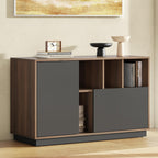 ModernMate 39" File Cabinet with Drawer, Office Storage Cabinet with Door | Home Office Printer Stand with Storage & Adjustable Shelves for Living Room, Entryway, Black Walnut