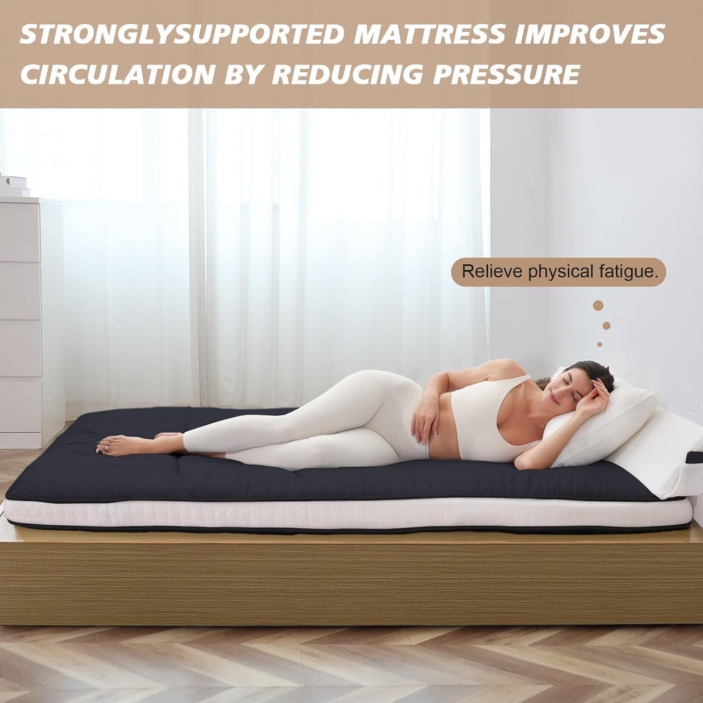 Japanese Floor Mattress - Extra Thick Foldable Twin Size Futon Mattress - Memory Foam Sleeping Pad for Adults - Tatami Mat Suitable for Camping & Guest