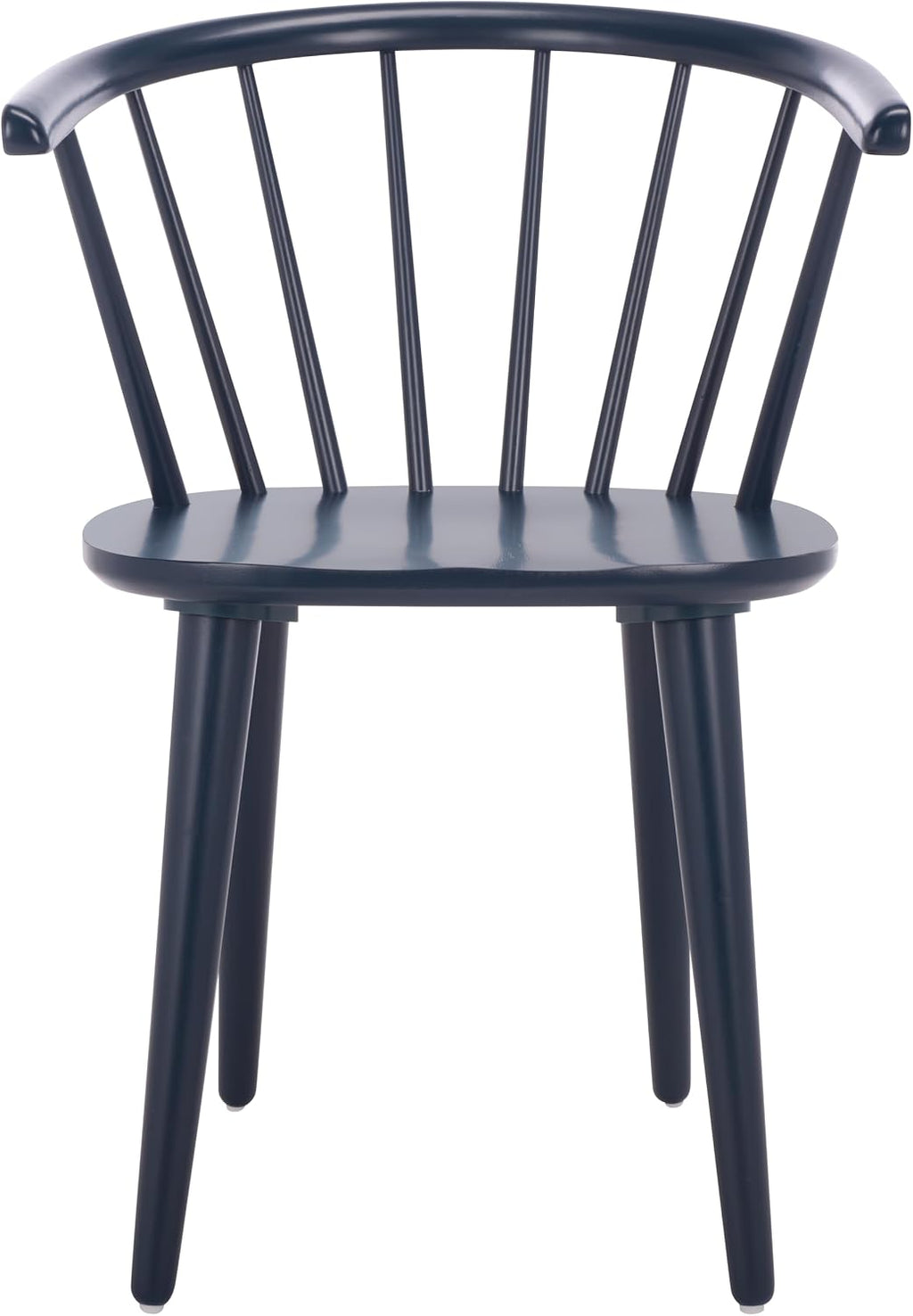 SAFAVIEH Furniture - Blanchard Side Chair Set of 2 - Navy - Solid Wood - Farmhouse Spindle - Ideal for Dining Room, Kitchen, Living Room, 18" Seat Height (AMH8512Q-SET2)