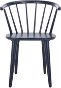 SAFAVIEH Furniture - Blanchard Side Chair Set of 2 - Navy - Solid Wood - Farmhouse Spindle - Ideal for Dining Room, Kitchen, Living Room, 18" Seat Height (AMH8512Q-SET2)
