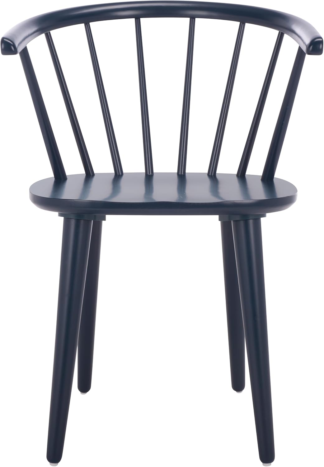 SAFAVIEH Furniture - Blanchard Side Chair Set of 2 - Navy - Solid Wood - Farmhouse Spindle - Ideal for Dining Room, Kitchen, Living Room, 18" Seat Height (AMH8512Q-SET2)