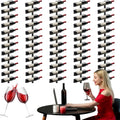 ETOYA Wall Mounted Wine Rack, H 59inch, 12 Rows, 60 Bottle Wine Cellar Racks, Metal Wine Bottle Holder for Dining Room, Kitchen, Bar, Basement & Restaurant (5 Columns（60 Bottles）)