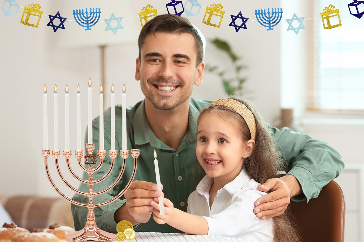 The Dreidel Company Menorah Candles Chanukah Candles 44 White Hanukkah Candles for All 8 Nights of Chanukah (Single)