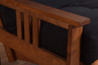 Kodiak Furniture Monterey Futon Set with Barbados Finish, Full, Linen Charcoal