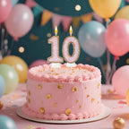 Minyu Iridescent Rhinestone Number Candles, Shimmering Sequins for Birthday Cake Decorations, Suitable for Birthdays, Anniversaries, Wedding Celebrations, and Dessert Table setups. (1, F)