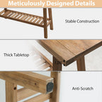 HOKYHOKY Reclaimed Solid Wood Bench-43.3" Entryway Bench with Storage Shelf | Farmhouse Narrow Rustic Bench, Hallway, Kitchen, Bedroom, Dining, Indoor