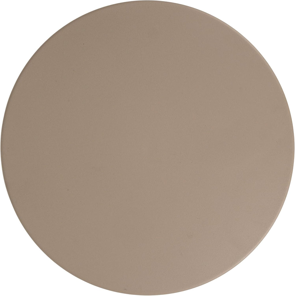 Creative Co-Op Pleated Metal Side Table, Beige