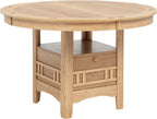 Coaster Home Furnishings - LAVON - Wood - Oval Extendable Dining Table with 18-Inch Extension Leaf, Storage Shelf & Closed Storage - Kitchen & Dining Room - 60-Inch - Light Oak - 106620