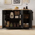 Kitchen Island with Storage with Drop Leaf with Storage and Dining Table, Kitchen Island with Drop Leaf with Wheels Towel Rack， for Kitchen, Dining Room, Black
