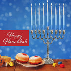 Ner Mitzvah Hanukkah Candles, Ombre Blue and Silver Dripless Chanukah Candle, Premium Quality Wax - 45 Candles for All 8 Nights