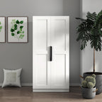 RuiSiSi 63" Tall Kitchen Pantry, Kitchen Pantry Storage Cabinet, White Freestanding Buffet Cupboards Sideboard with Doors & Shelves, Buffet Storage Cabinet for Kitchen Living Room Dinning Room