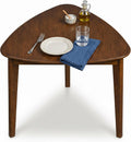 Signature Design By Ashley Lyncott Casual Triangle Dining Room Table, Mid-Century Modern, Seats 3, Rounded Corners, Wood, 35.25" W x 33.5" D x 30" H, Brown