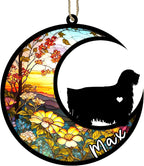 Personalized Dog Memorial, Custom Name Komondor Dog Christmas Ornament with Name, Custom Breeds, Pet Loss Light Catcher, Gifts for Lovers Loss of Pet Sympathy on Mothers Day Christmas