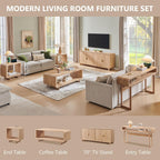 IFGET 23.6" Modern End Table, 2 Tier Side Table with Charging Station, Simple Bedside Table with Open Storage Shelf, Outlet, Wooden Nightstand for Bedroom, Living Room, Easy Assembly, Natural Oak