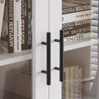 LEADZM Kitchen Cabinet Tall Cabinet with 4 Doors Buffet Cabinet for Kitchen Living Room Dining Room (4 Doors)