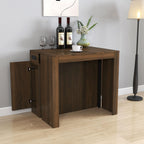 Modern Extendable Dining Table with Built-in Outlet – Seats 2 to 12 People, Space Saving Console to Full-Size Table with 5 Extension Panels & Storage, Kitchen Table for Dining Room, Meeting, Party
