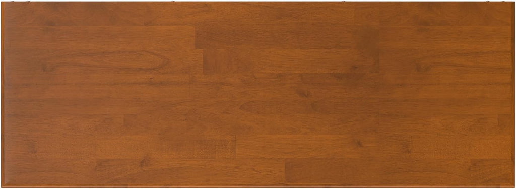 SIMPLIHOME Draper Storage Bench - 44 inch Wide Solid Wood Entryway Bench in Teak Brown, Mid Century Hallway Bench for Living Room with Flip-Down Door and 3 Cubbies