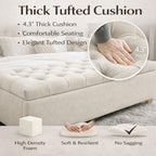 60.2" Storage Bench, End of Bed Storage Benches, Chenille Fabric Upholstered Ottoman Bench with Safety Hinge for Living Room Entryway Bedroom Hallway
