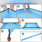 SupKing Repotting Mat 29.5"x 29.5" for Indoor Plant Transplanting Large Blue Garden Mat Gift for Plant Lovers Oxford Fabric Portable Potting Tray for Gardening Mess Control