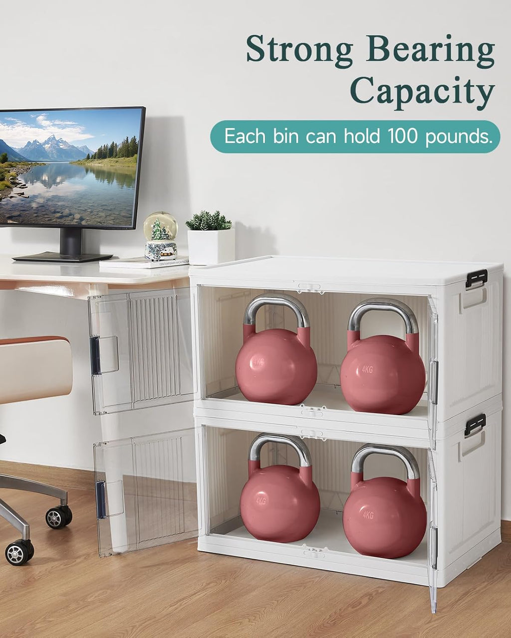 OlarHike 97QT Storage Bins with Lids for Closet, Garage, Shelves, 3 Pack