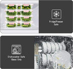 UMEIED 10 Pack Glass Food Storage Containers with Lids Leakproof, Airtight Glass Meal Prep Containers For Lunch, On The Go, Leftover, Dishwasher Safe