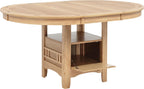 Coaster Home Furnishings - LAVON - Wood - Oval Extendable Dining Table with 18-Inch Extension Leaf, Storage Shelf & Closed Storage - Kitchen & Dining Room - 60-Inch - Light Oak - 106620