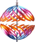 MUMTOP Wind Spinner 360 Degrees Double Steel Metal Wind Sculpture is Suitable for Decorating Your Patio, Lawn & Garden