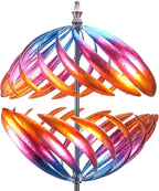 MUMTOP Wind Spinner 360 Degrees Double Steel Metal Wind Sculpture is Suitable for Decorating Your Patio, Lawn & Garden