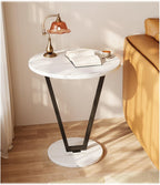 Sofa Side Table, Small Table, Side Cabinet, Small Coffee Table, Bedside Bedside Table, Small Round Table, Storage Rack, Rounded Corner Table (Color : Black), 32454
