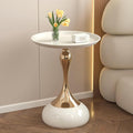 Coffee Table Living Room Metal Moving knickknacks Bedroom nightstand Sofa Side Several Balconies Round Table Italian-Style Telephone Table (White)
