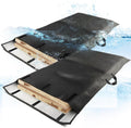 Table Leaf Storage Bag Padded 2 Pack, Adjustable Closure, 51x 28in | Heavy Duty Dining Table Leaf Bag, Extra Thick Flannel Backing Table Leaf Covers for Storage, Water-Resistant, 51x 28in, Black