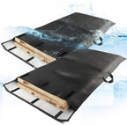 Table Leaf Storage Bag Padded 2 Pack, Adjustable Closure, 51x 28in | Heavy Duty Dining Table Leaf Bag, Extra Thick Flannel Backing Table Leaf Covers for Storage, Water-Resistant, 51x 28in, Black