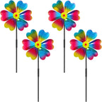 4PCS Wind Spinners for Yard and Garden, Sparkly Lawn Yard Decorations Pinwheels Colorful Whirligigs Windmill for Christmas Outdoor Decor (Sparkly)
