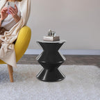 3 Layers Small Night Stand for Couch, Sofa, Modern Side Table Round End Table Sofa Stool Pedestal End Table for Living Room (Black)