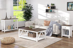 ChooChoo 40" Farmhouse Coffee Table with A-Frame Design for Living Room