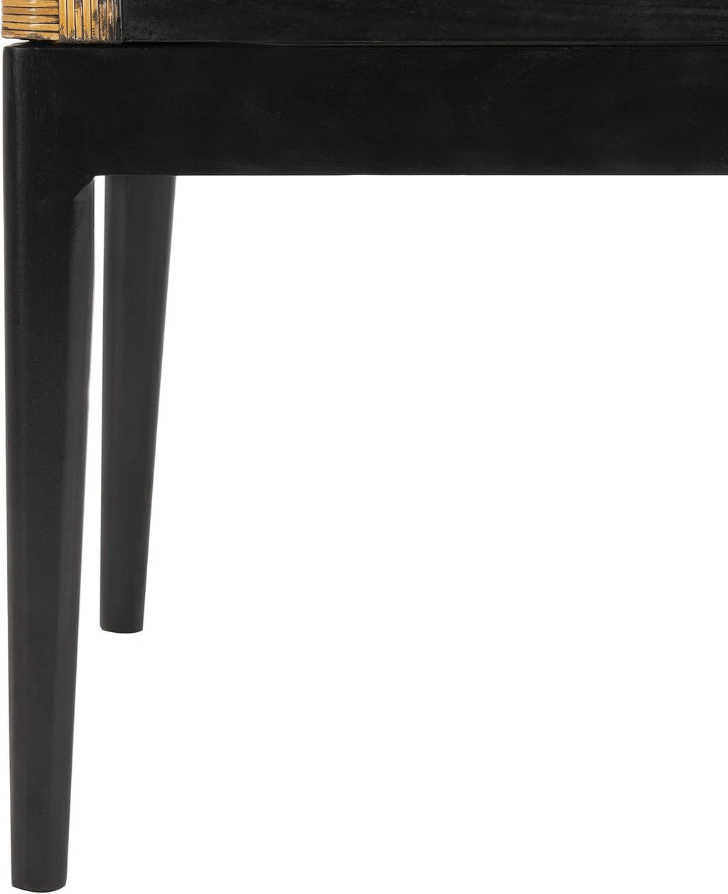 SAFAVIEH Gianni Rattan Arm Chair 19.8”, Solid Wood Brown & Black SEA4011A | Hand-Woven Rattan Back, Solid Mahogany Frame, Foam-Filled Cotton Seat, Easy Assembly, Indoor Use