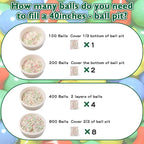 TRENDPLAY Plastic Balls for Ball Pits - Hollow Balls- Safe and Exciting Playtime - Perfect for Baby Pools, Birthday Party Decoration