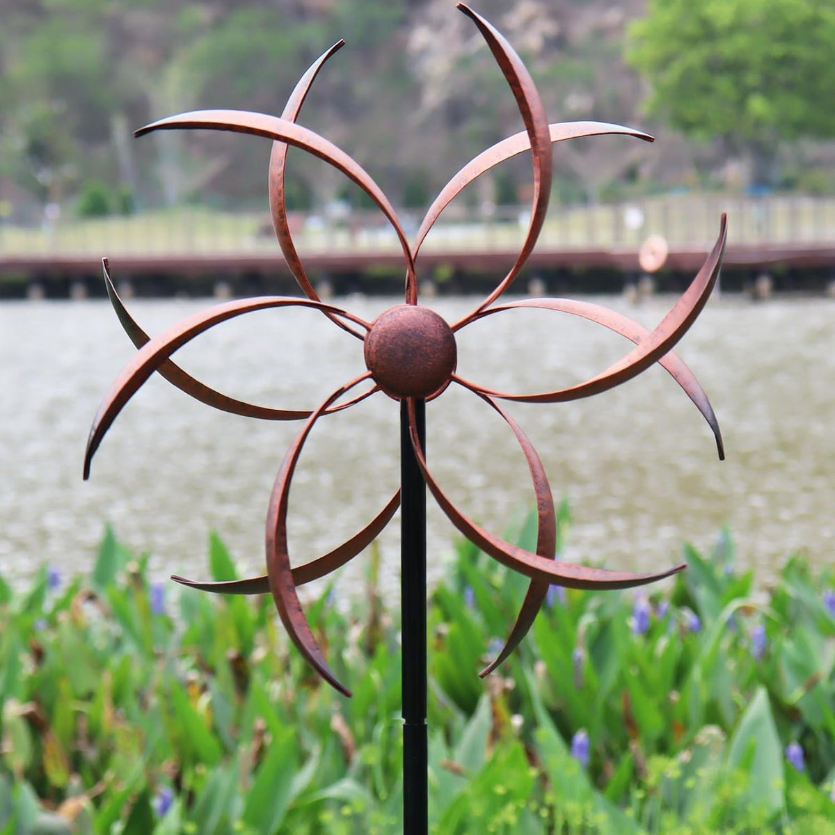 Wind Spinner Outdoor Metal Wind Sculptures 360 Degrees Wind Spinners for Yard and Garden